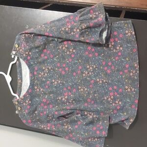 Girls Ruffle floral top